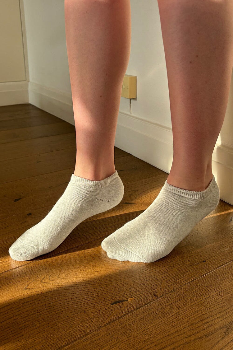 Basic Ankle Socks | Light Heather Grey