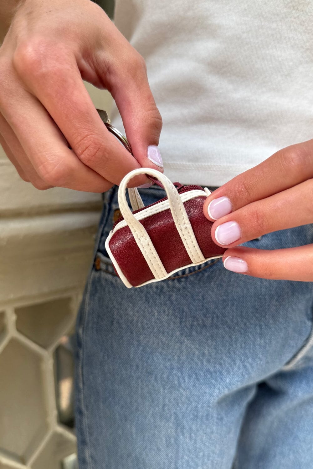brandy melville red mini backpack Brandy Melville Usa-Mini Bag Keychain