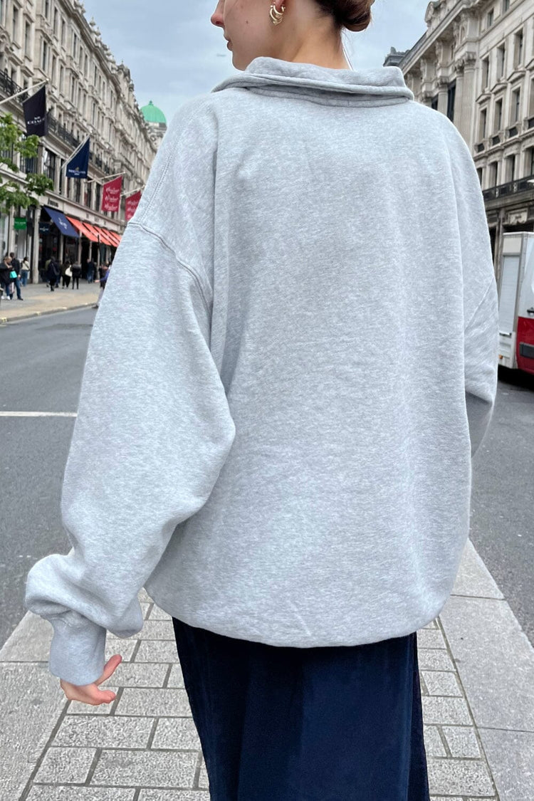 Missy Boston Sweater | Heather Grey / Oversized Fit
