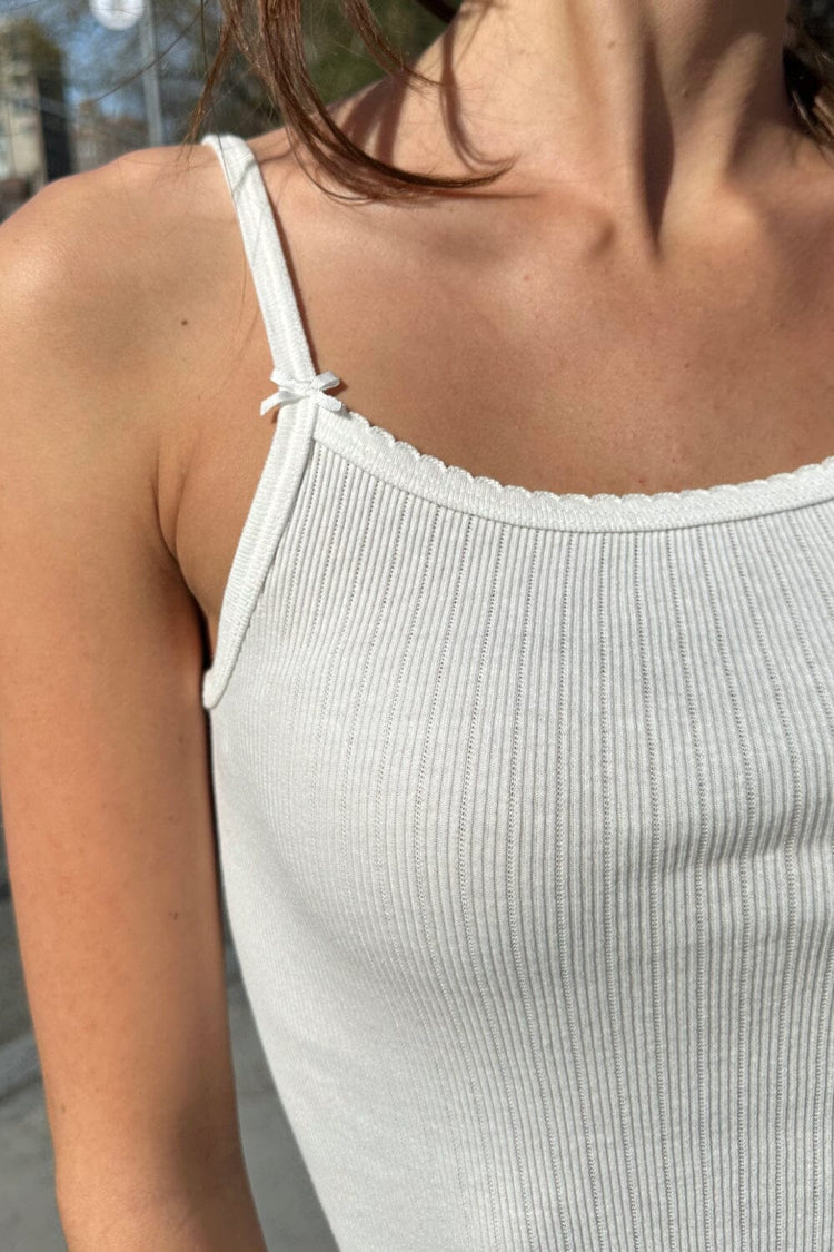 Belle Bow Tank | Natural White / XS/S