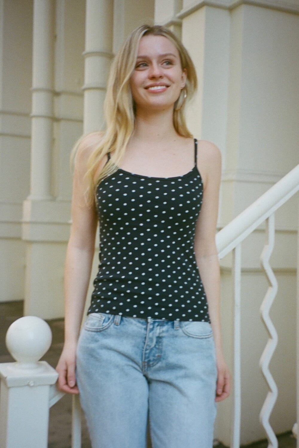 Skylar Polka Dots Tank – Brandy Melville
