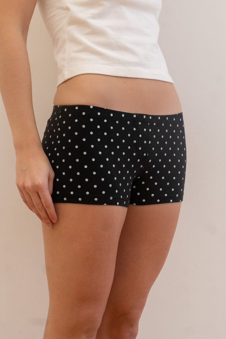 Polka Dot Boxer Underwear | Black With White Polka Dots / XS/S
