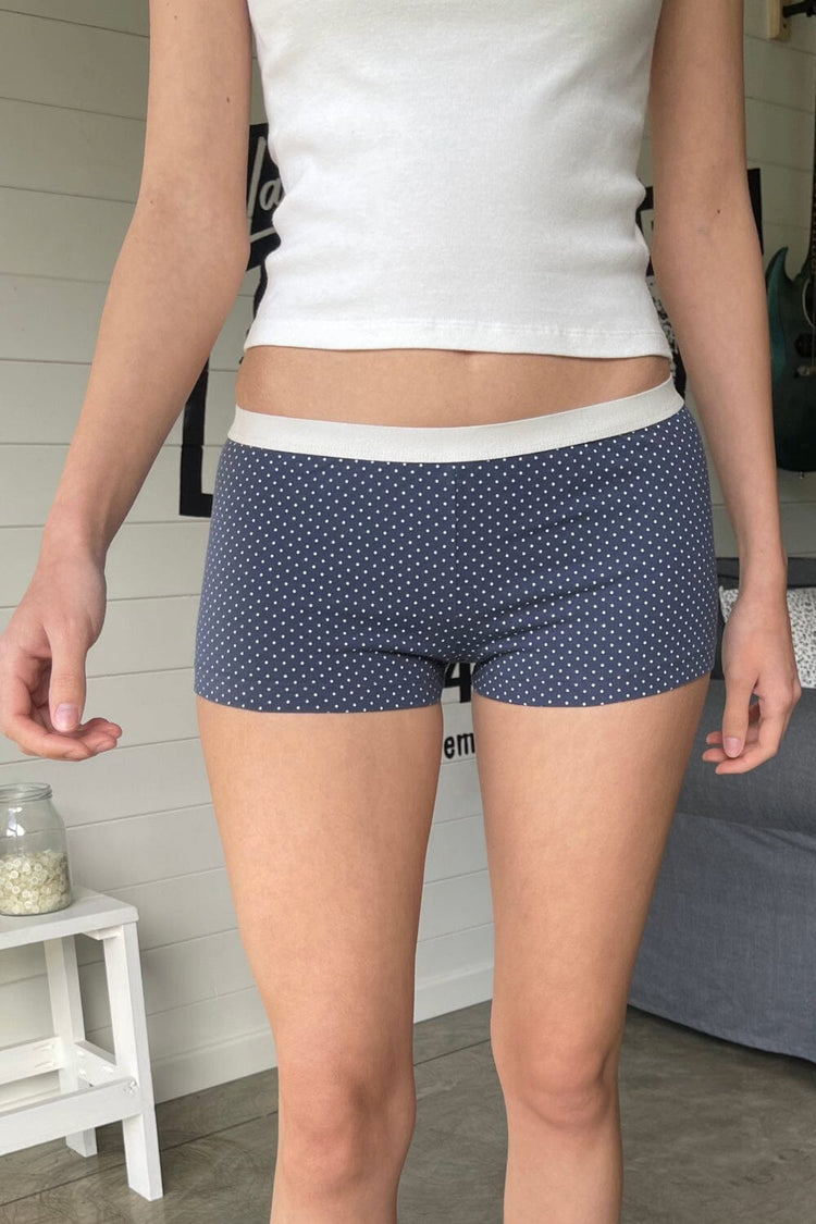 Polka Dot Boxer Underwear | Blue-grey / XS/S
