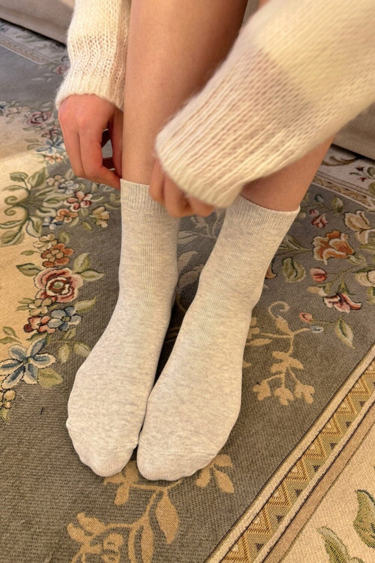 Basic Socks | Light Heather Grey
