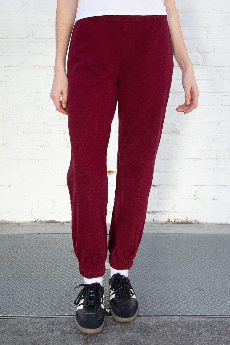 Rosa Sweatpants | Maroon / S/M