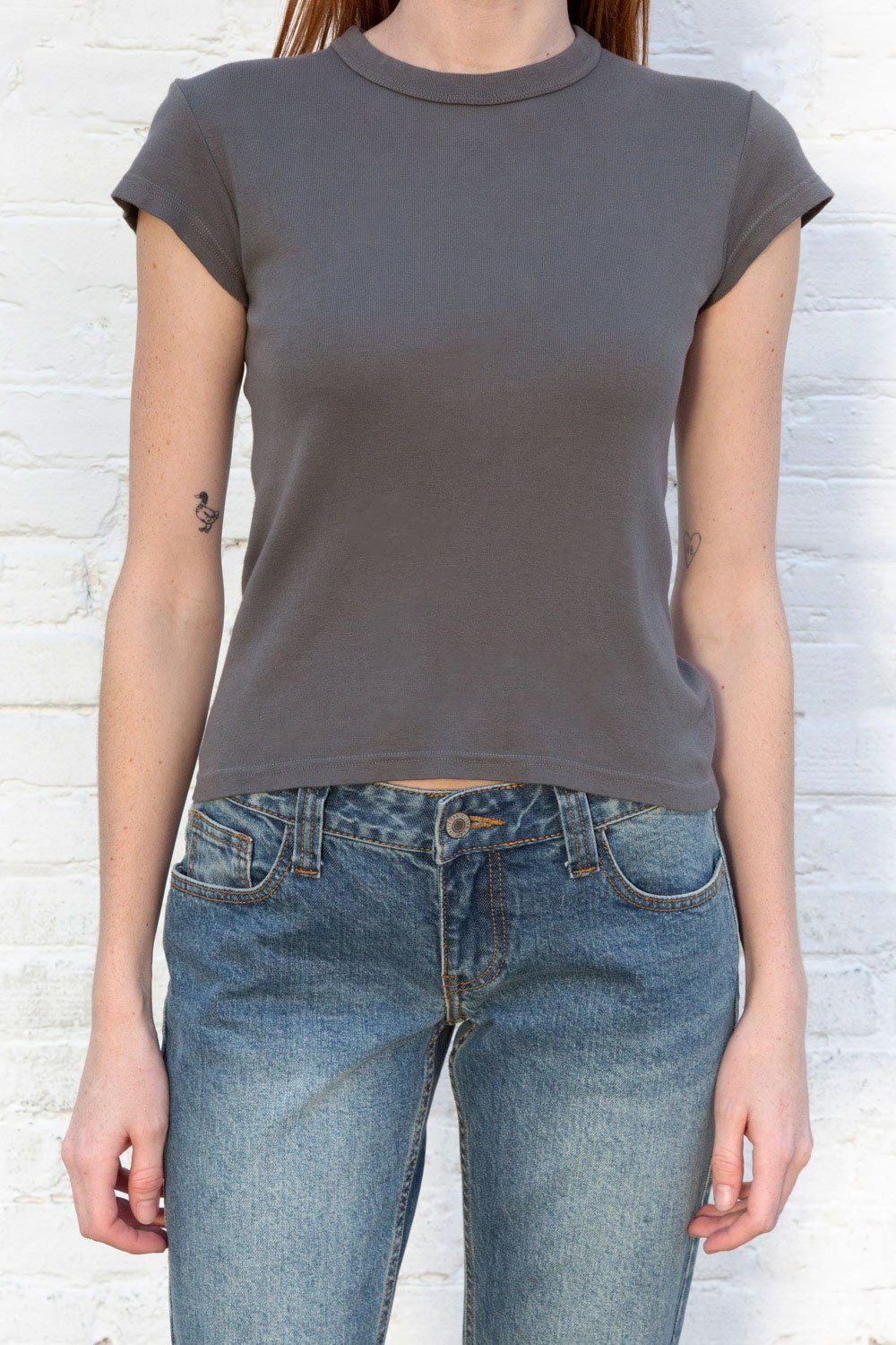 brandy melville grey shirt