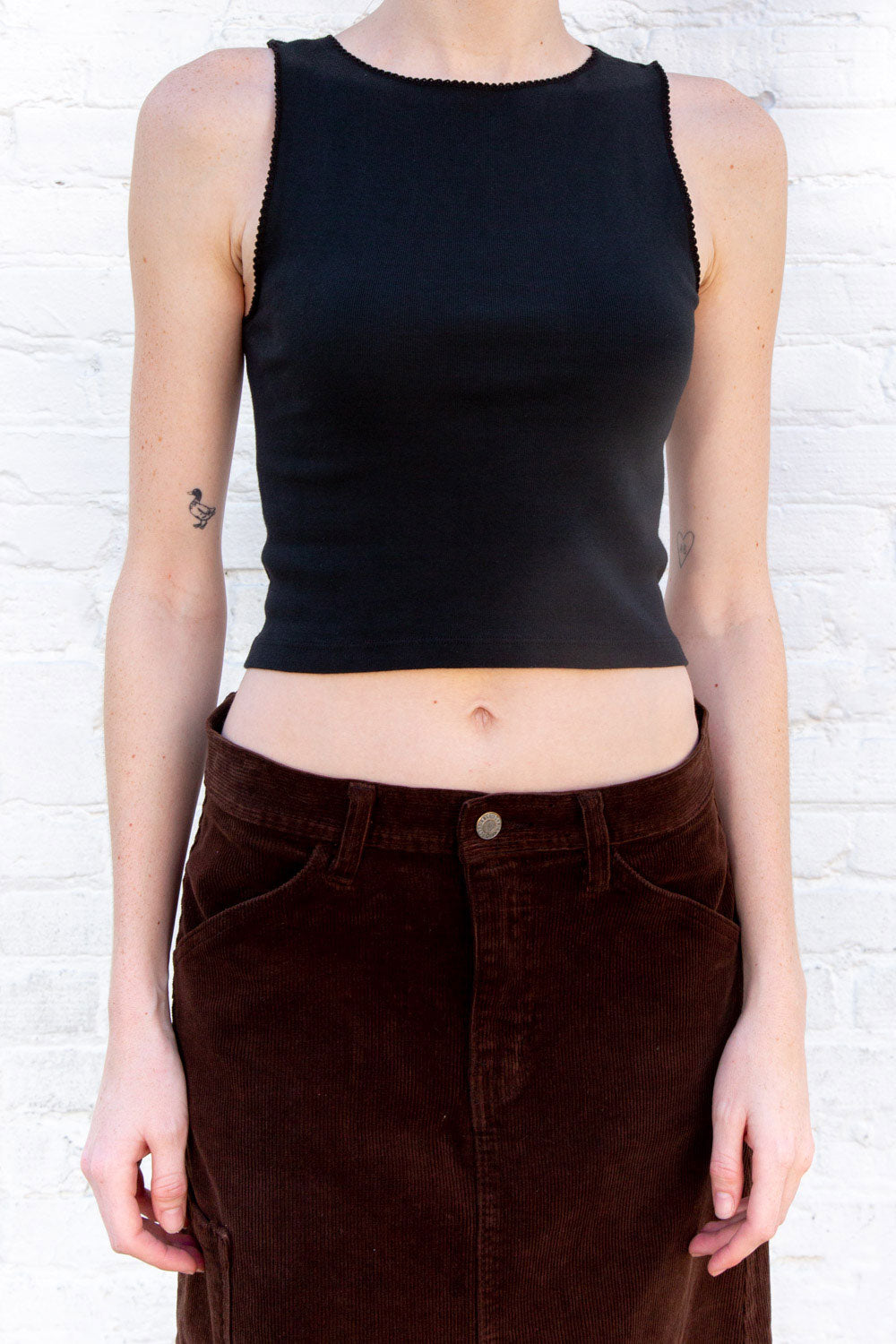 Brandy Melville ribbed cropped tank top, No tag for