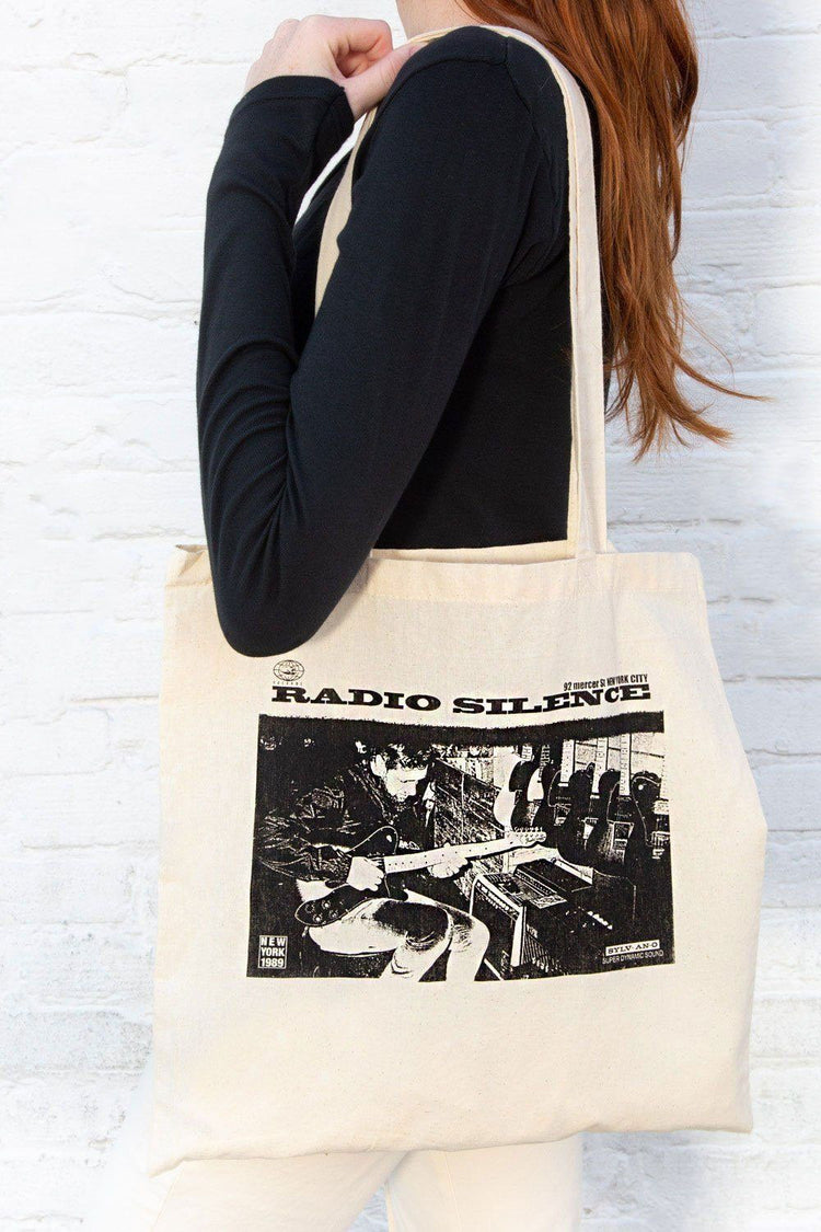 Radio Silence Tote Bag | Ivory