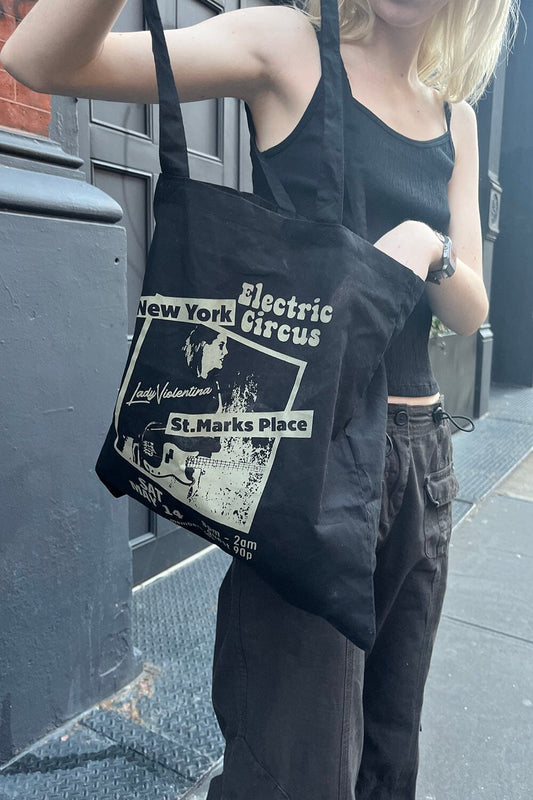 Electric Circus Tote Bag | Black