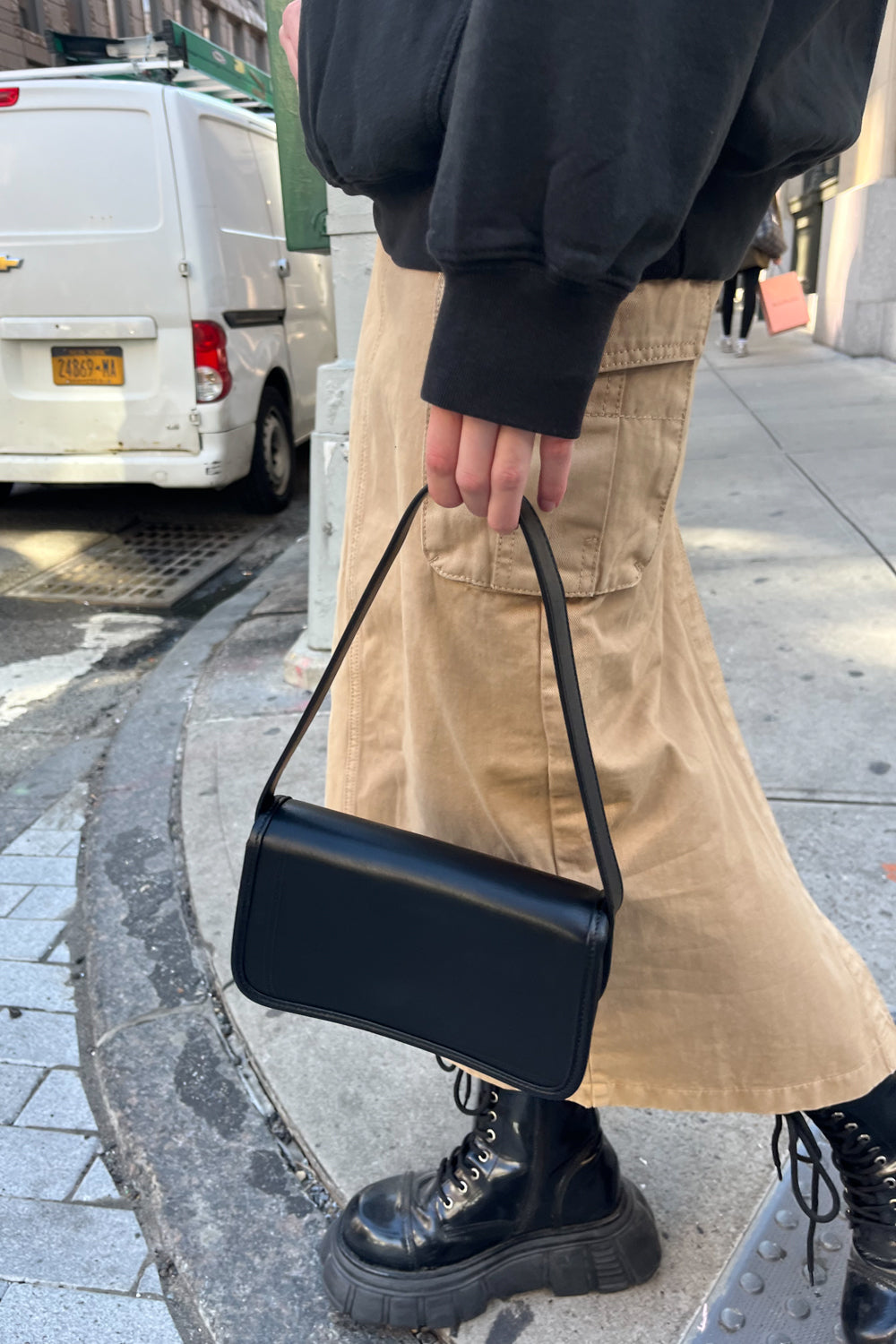 Black Leather Shoulder Bag