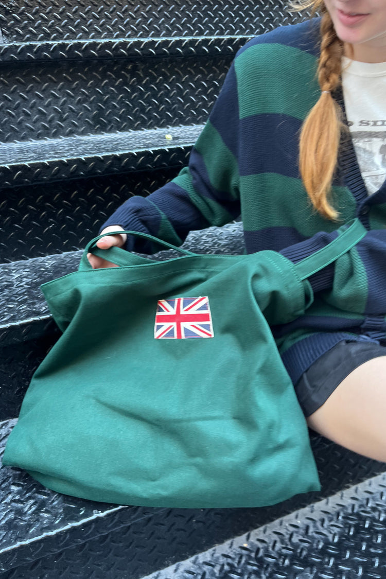 Green Union Jack Tote Bag | Green