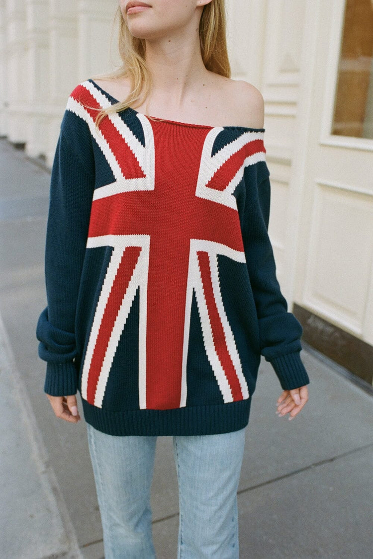 Nico UK Flag Sweater | Navy Blue / Regular Fit