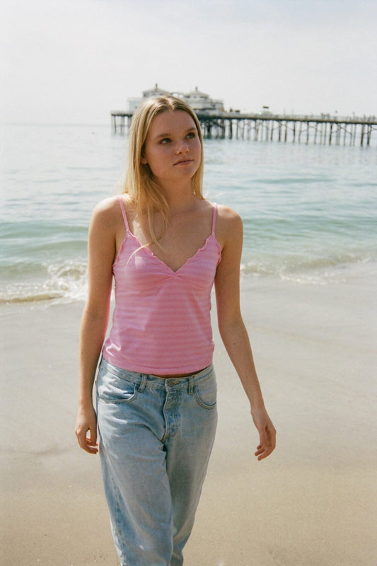 Bubblegum Pink and Pink Stripes / XS/S