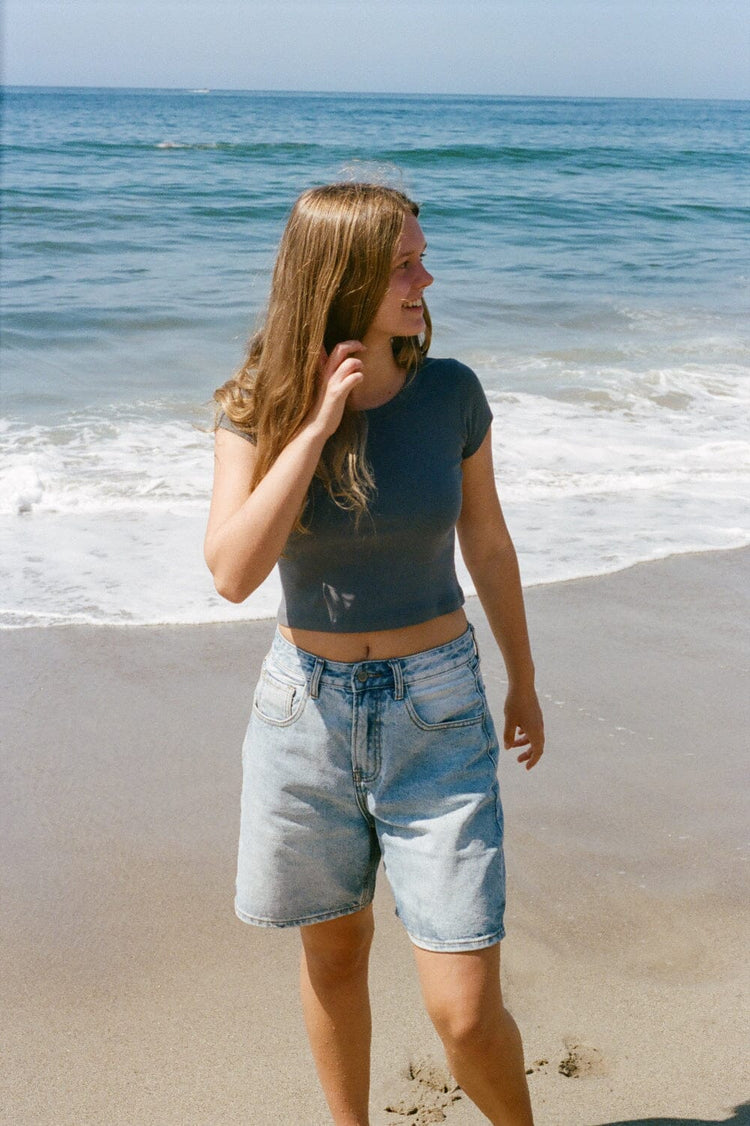 Ashlyn Crop Top | Dark Grey / XS/S