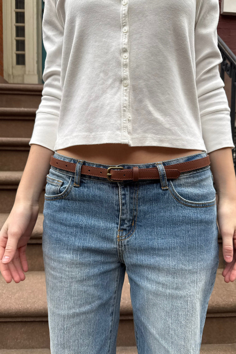 Faux Leather Buckle Belt | Gold