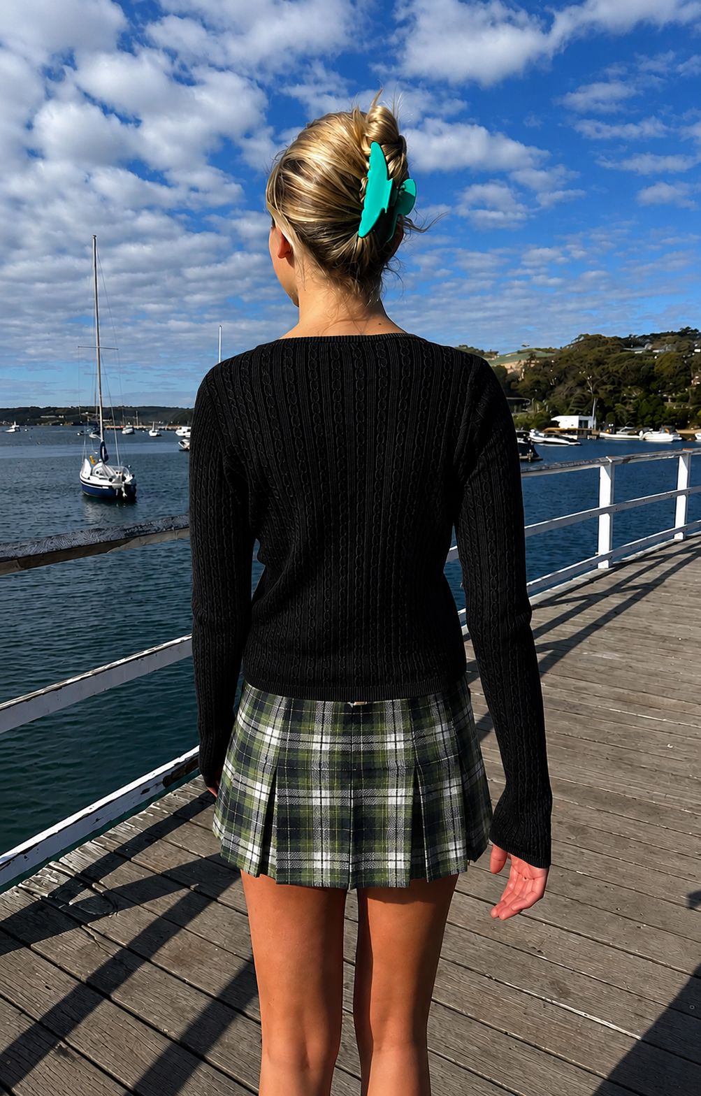 Riley Plaid Skirt | Green Plaid / XS/S