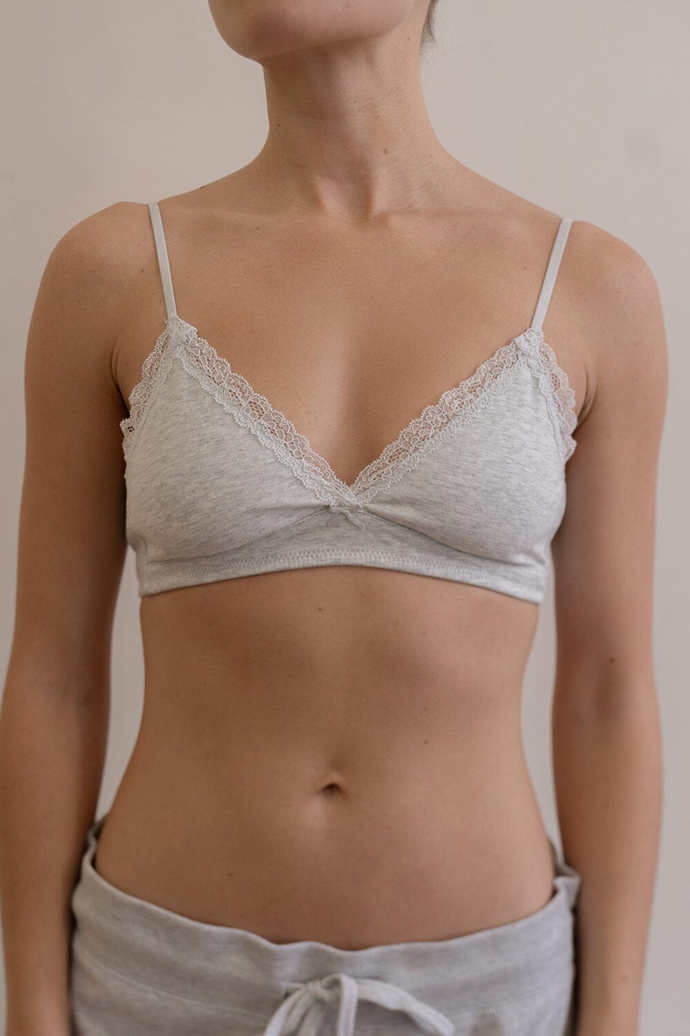 Lace Bra | Light Heather Grey