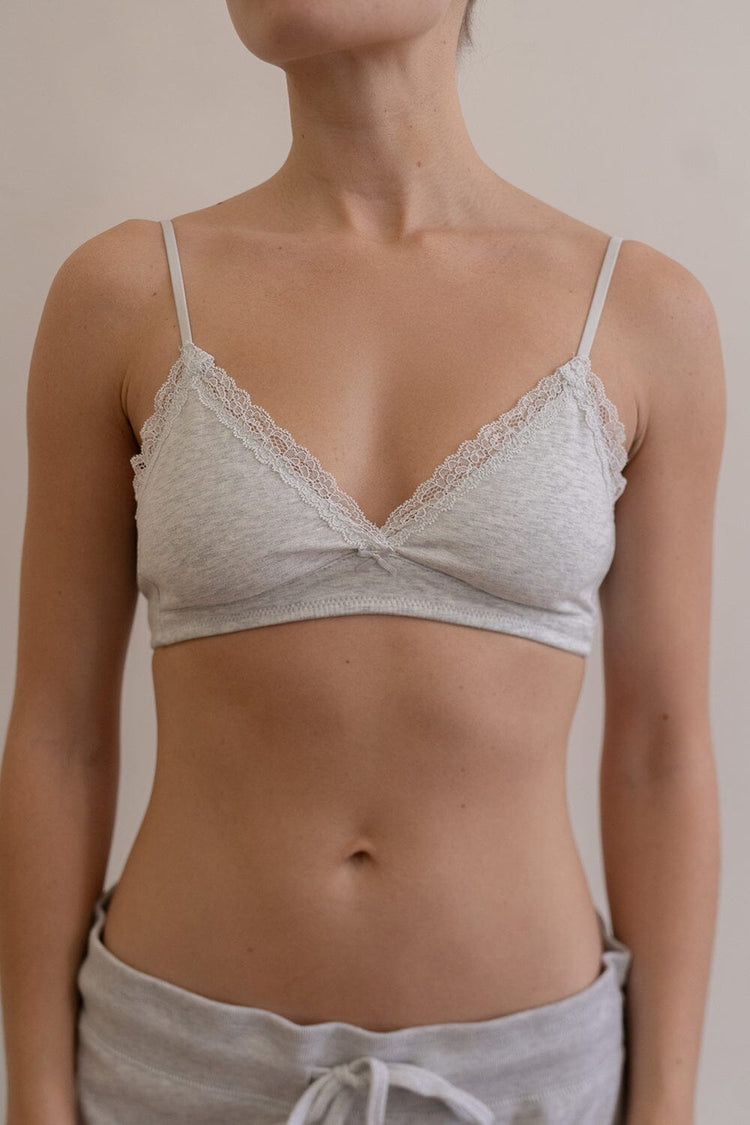 Lace Bra | Light Heather Grey