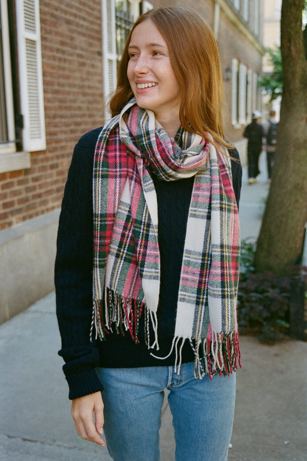 Red Blue Cream Plaid