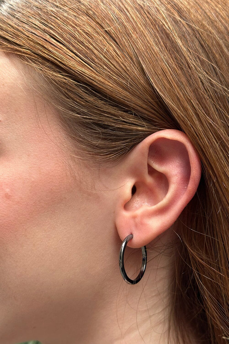 Mini Thick Hoop Earrings | Gunpowder