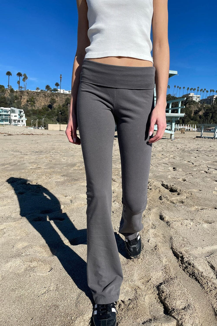 Brandy Melville Brandy Melville grey striped ribbed leggings yoga