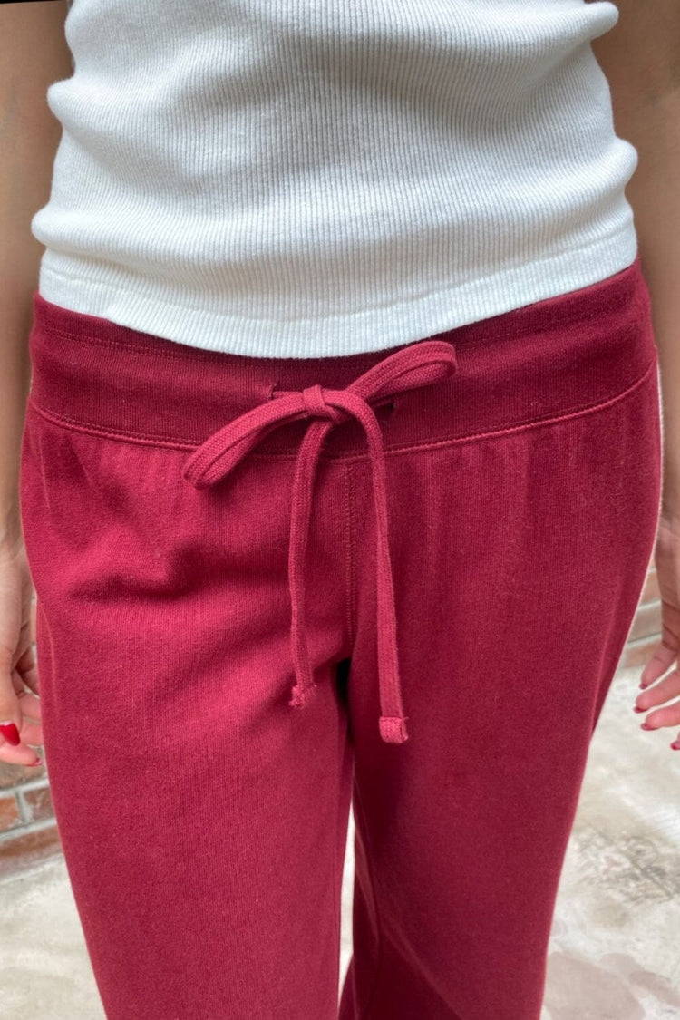 Hilary Stripe Yoga Pants | Burgundy / XS/S