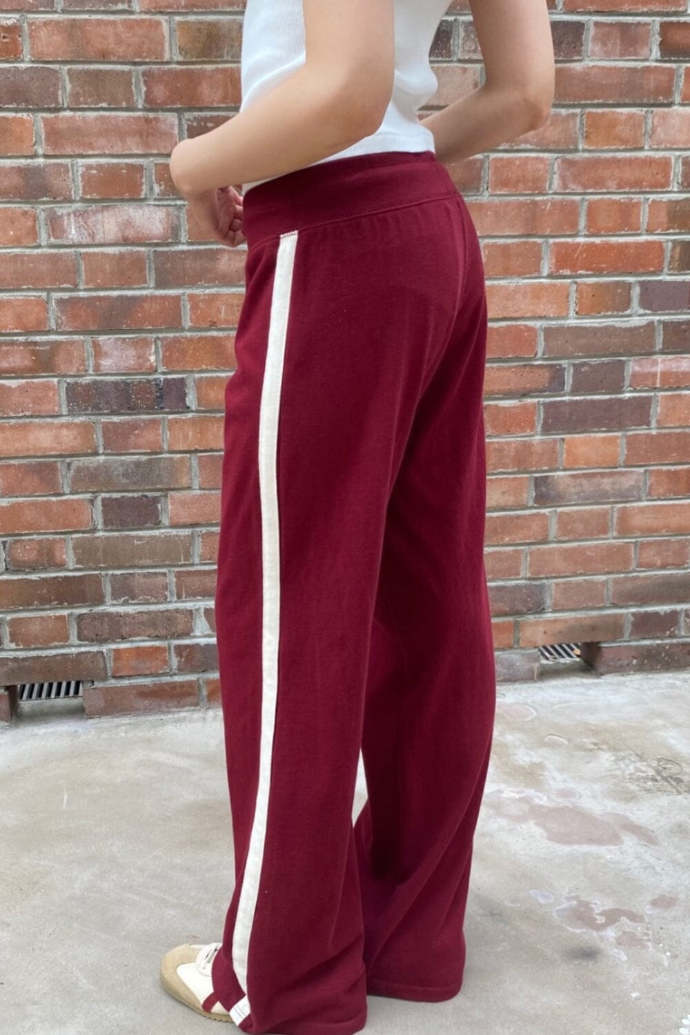 Hilary Stripe Yoga Pants | Burgundy / XS/S