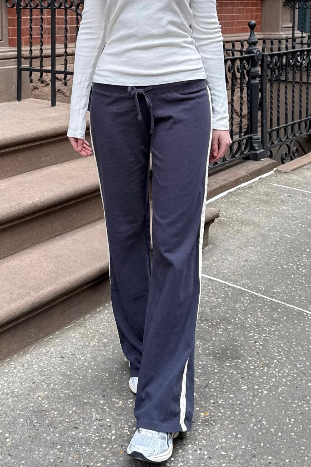 Hilary Stripe Yoga Pants | Faded Navy Blue / XS/S