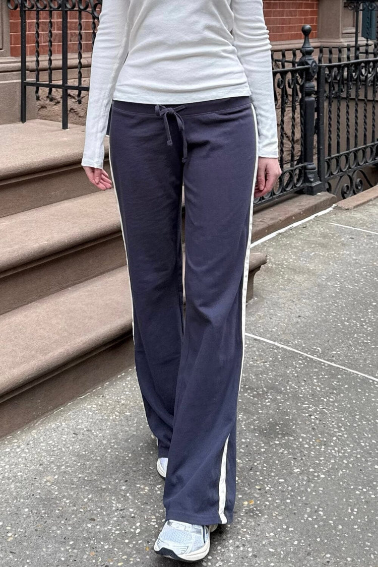 Hilary Stripe Yoga Pants | Faded Navy Blue / XS/S