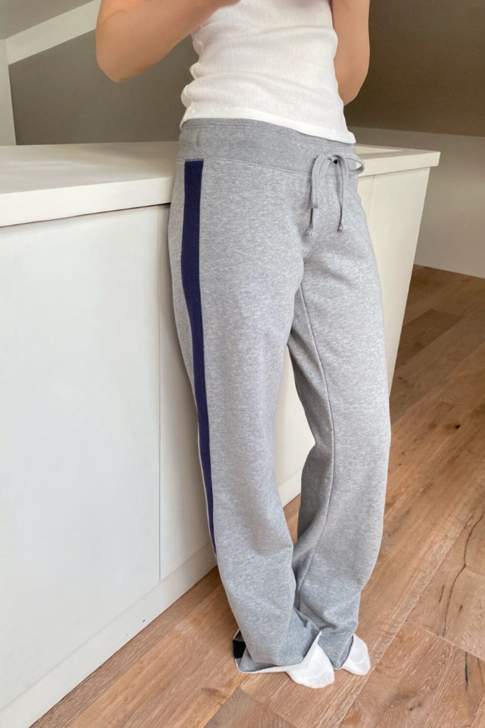 Hilary Stripe Yoga Pants | Heather Grey / XS/S