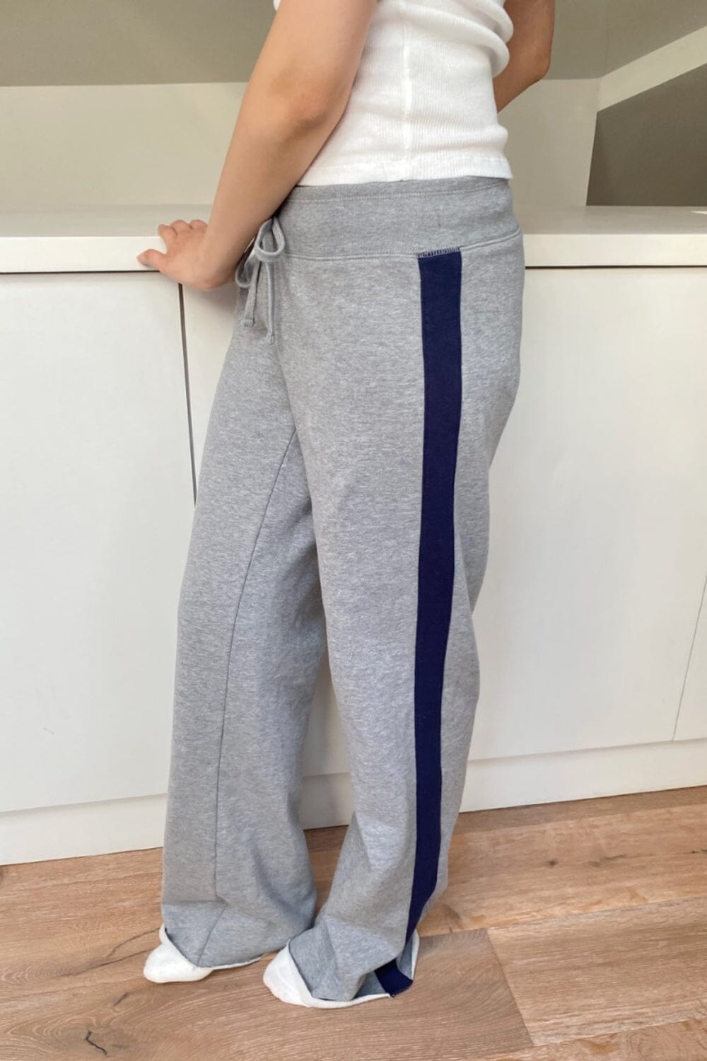 Hilary Stripe Yoga Pants | Heather Grey / XS/S