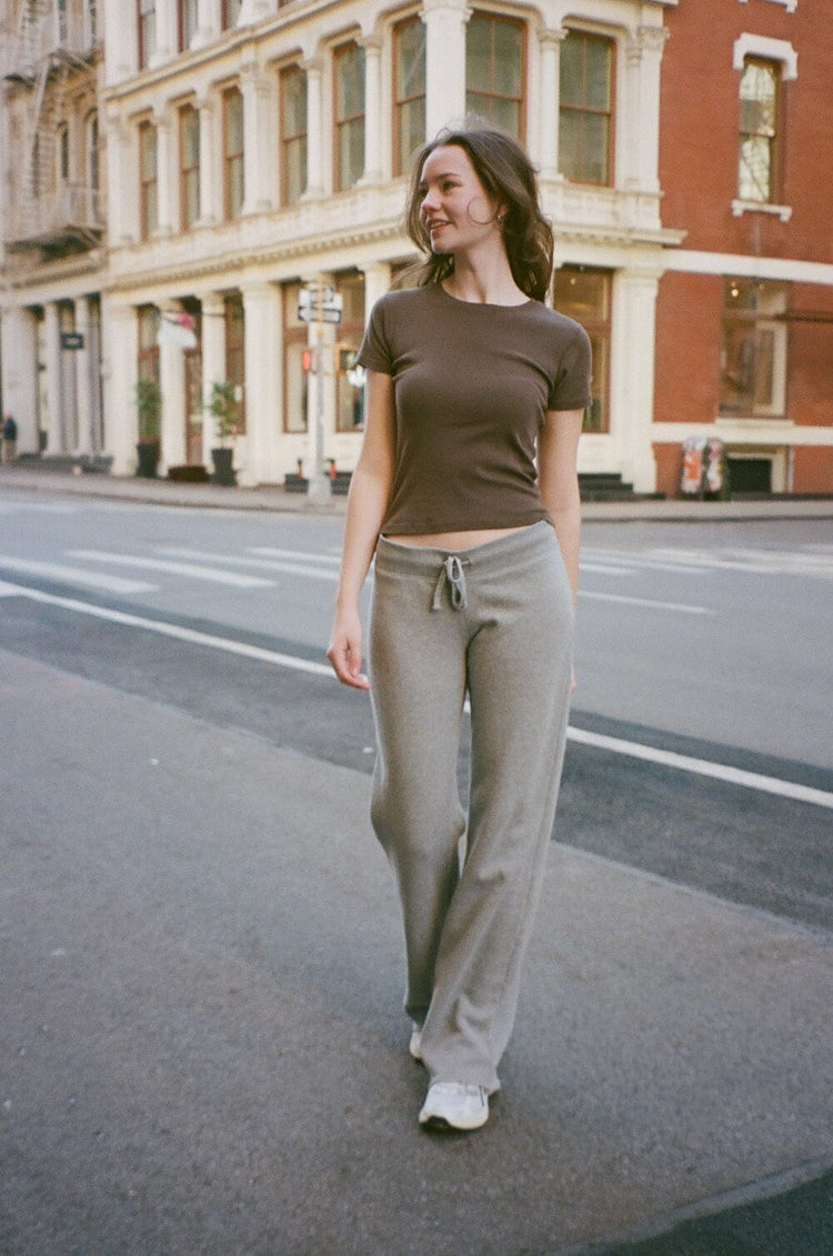 Hilary Soft Yoga Pants | Stone Grey