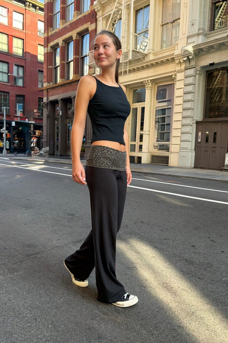 Priscilla Leopard Pants | Black / XS/S