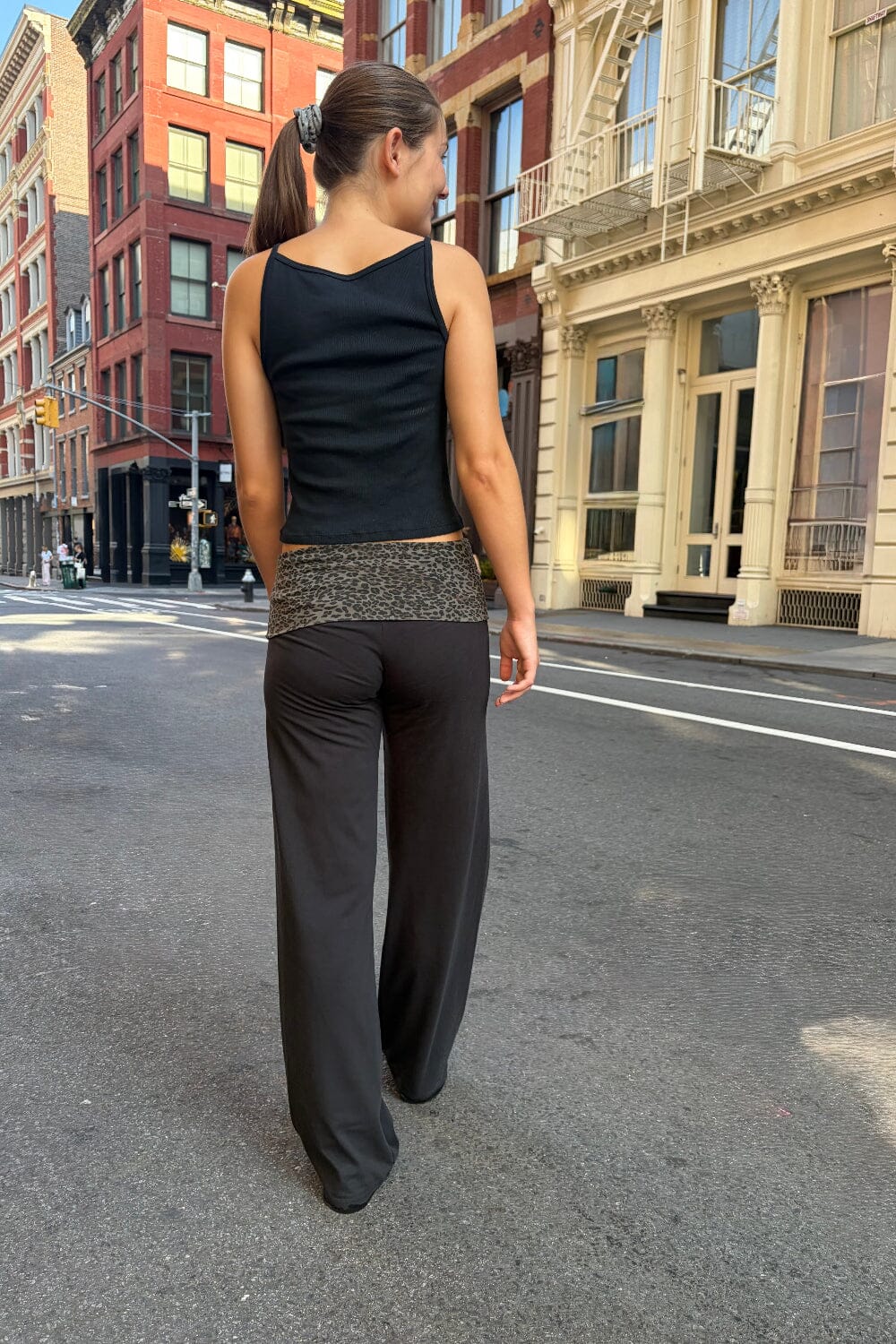 Priscilla Leopard Pants | Black / XS/S