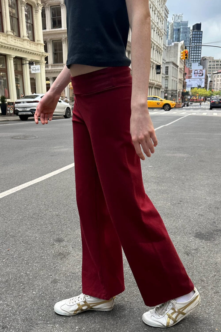 Priscilla Pants | Maroon / XS/S