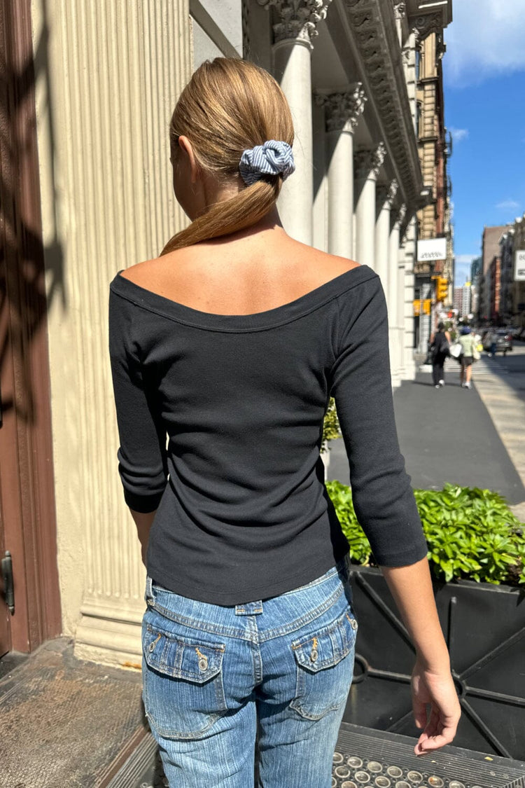 Camila Off The Shoulder Top | Black / XS/S