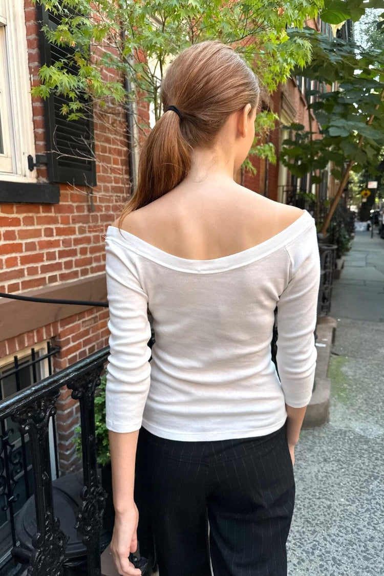 Camila Off The Shoulder Top | White / XS/S