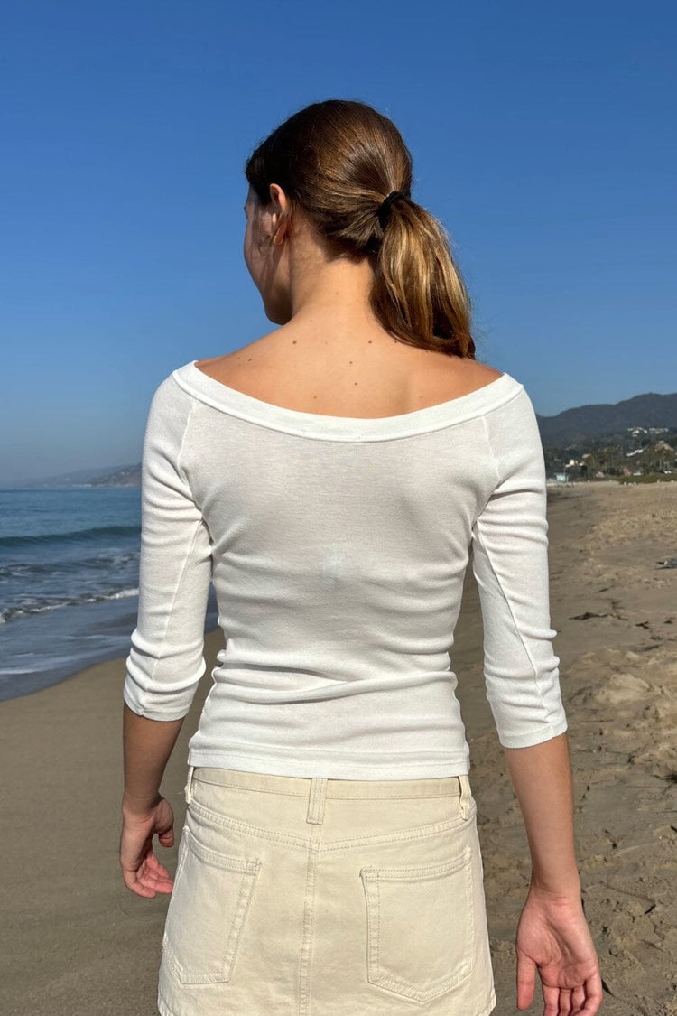 Camila Off The Shoulder Top | White / XS/S