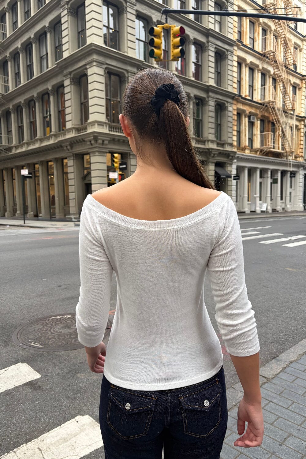 Camila Off The Shoulder Top | White / XS/S