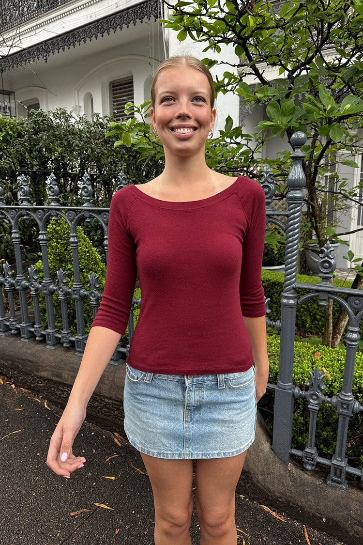 Camila Off The Shoulder Top | Burgundy / XS/S