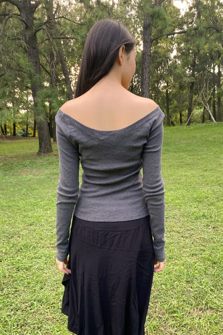 Mel Top | Dark Heather Grey / XS/S