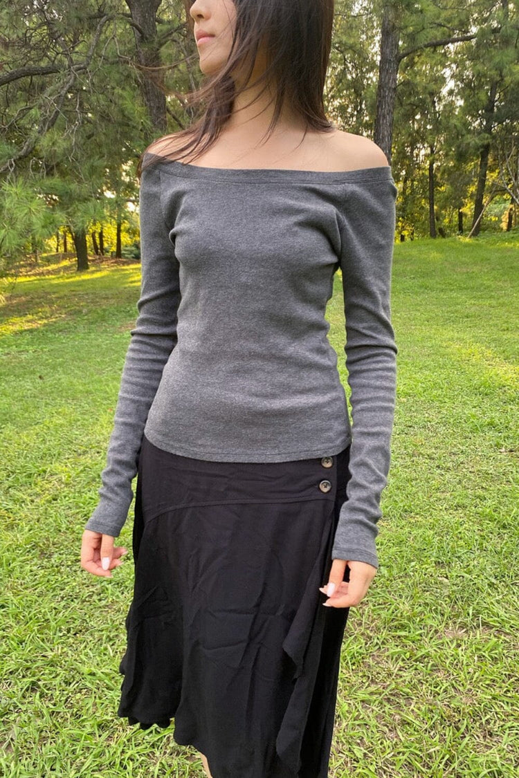 Mel Top | Dark Heather Grey / XS/S