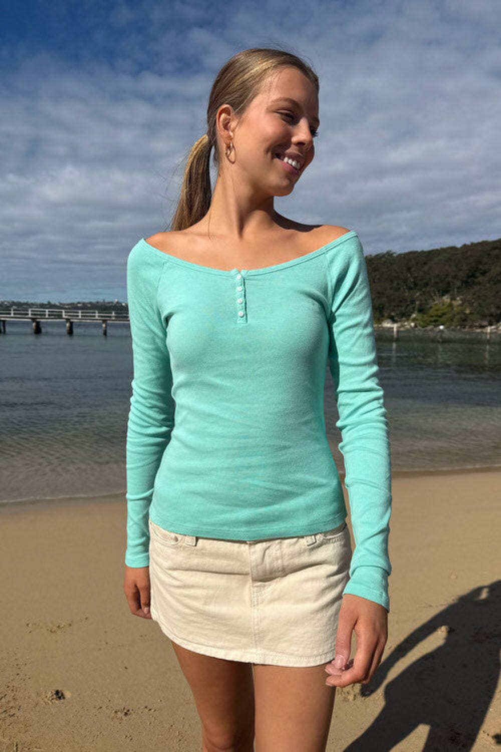 Zelly Top | Seafoam Teal / XS/S