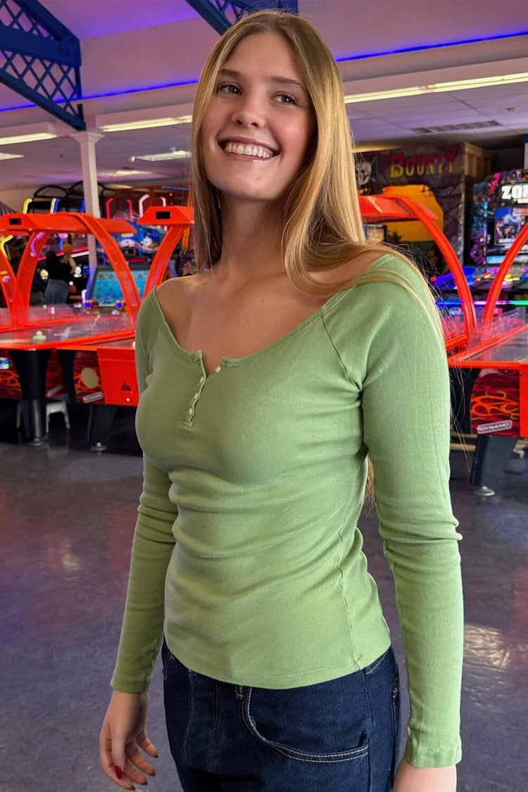 Zelly Top | Light Olive Green / XS/S