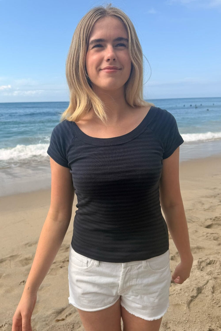 Ginny Stripes Top | Navy and Light Blue Stripes / XS/S