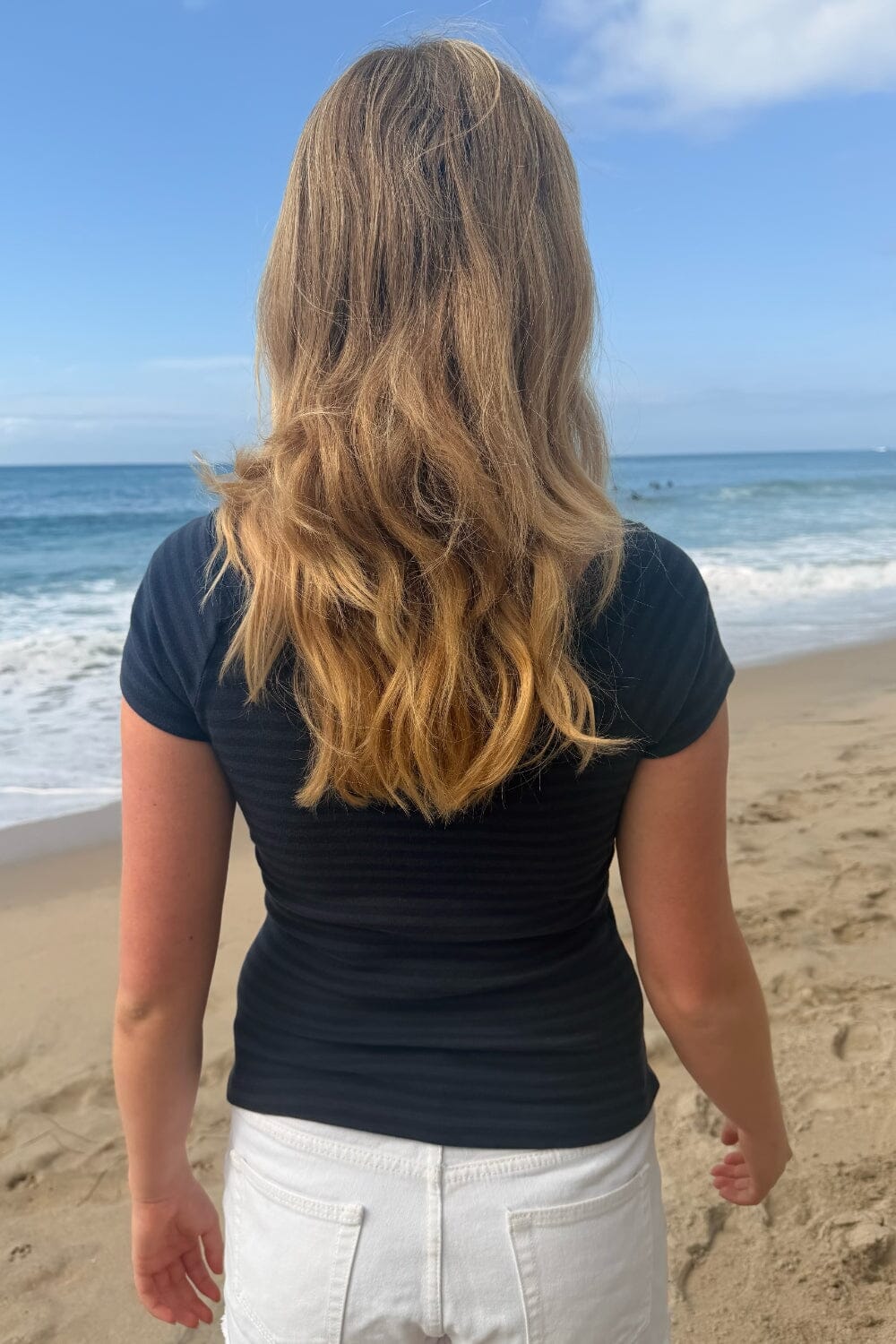 Ginny Stripes Top | Navy and Light Blue Stripes / XS/S