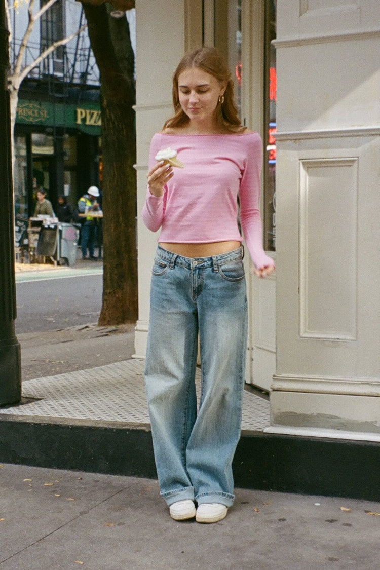 Bonnie Striped Top | Bubblegum Pink and Pink Stripes / XS/S
