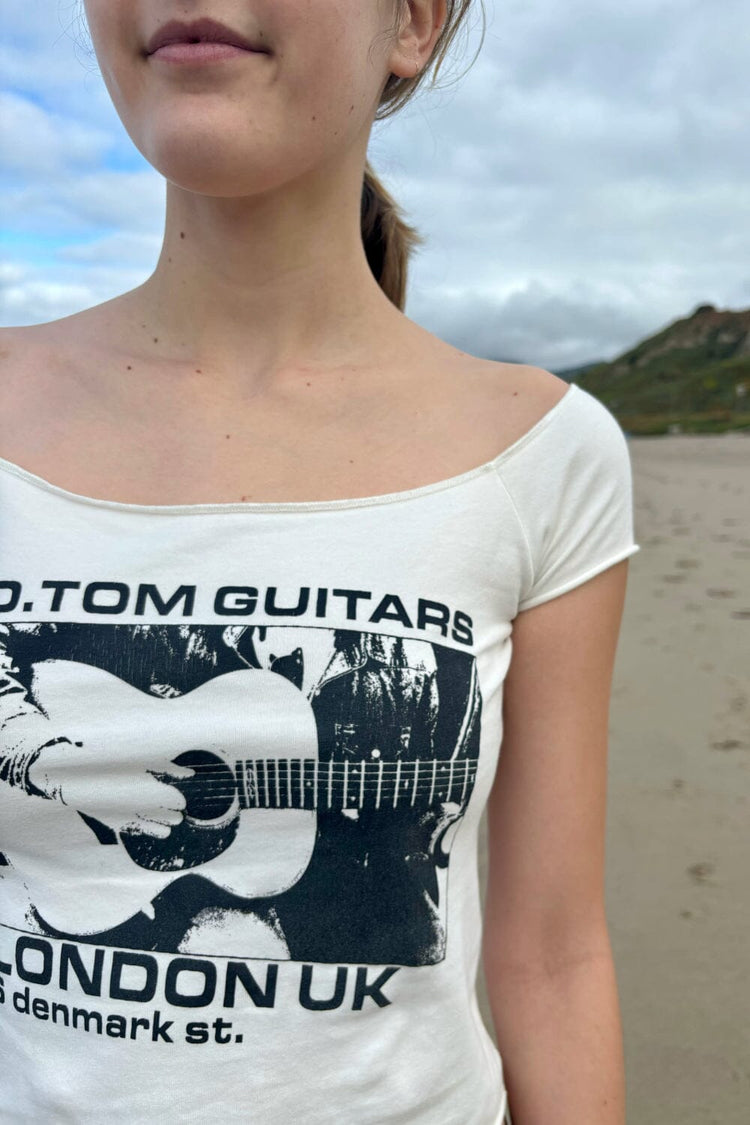 Bonnie Tom Guitars Top | White / XS/S