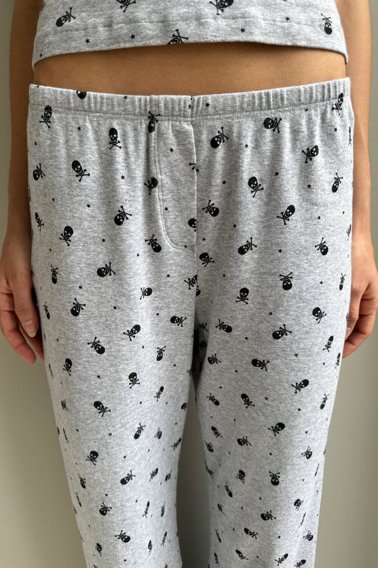 Keira Skull Sweatpants | Heater Grey / S