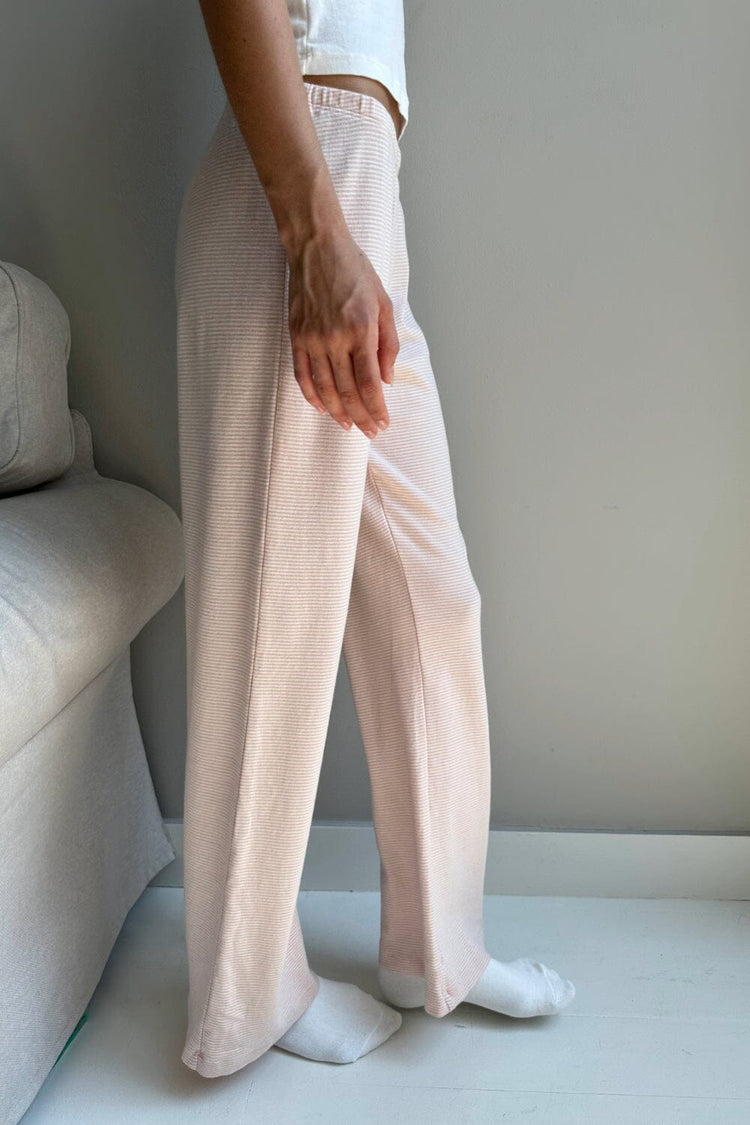 Keira Striped Sweatpants | Pink and White / S